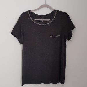 Torrid Dark Gray Jeweled Pocket Tee